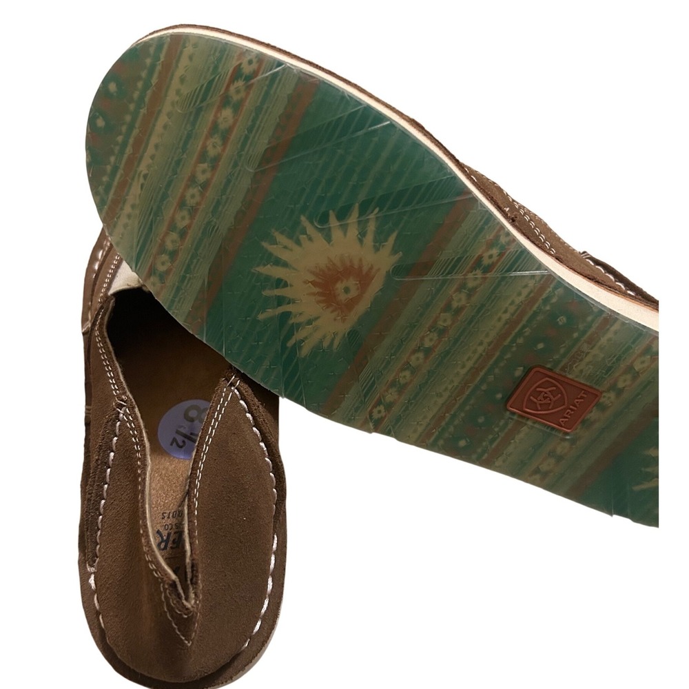 Ariat Sendero In Cahoots Womens Loafer Moccasin Shoes Brown Turquoise Size 8.5 - Picture 5 of 5
